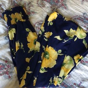 Peach Love flower pants